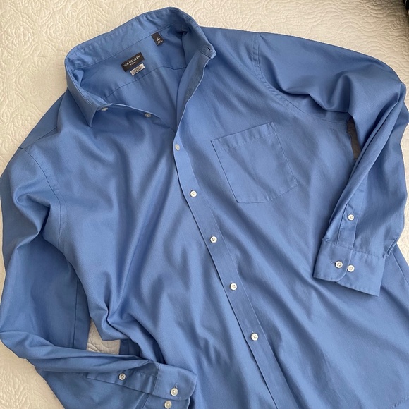 Van Heusen Men's Regular Fit Dress Shirt Wrinkle Free 17-34/35 - Picture 4 of 9